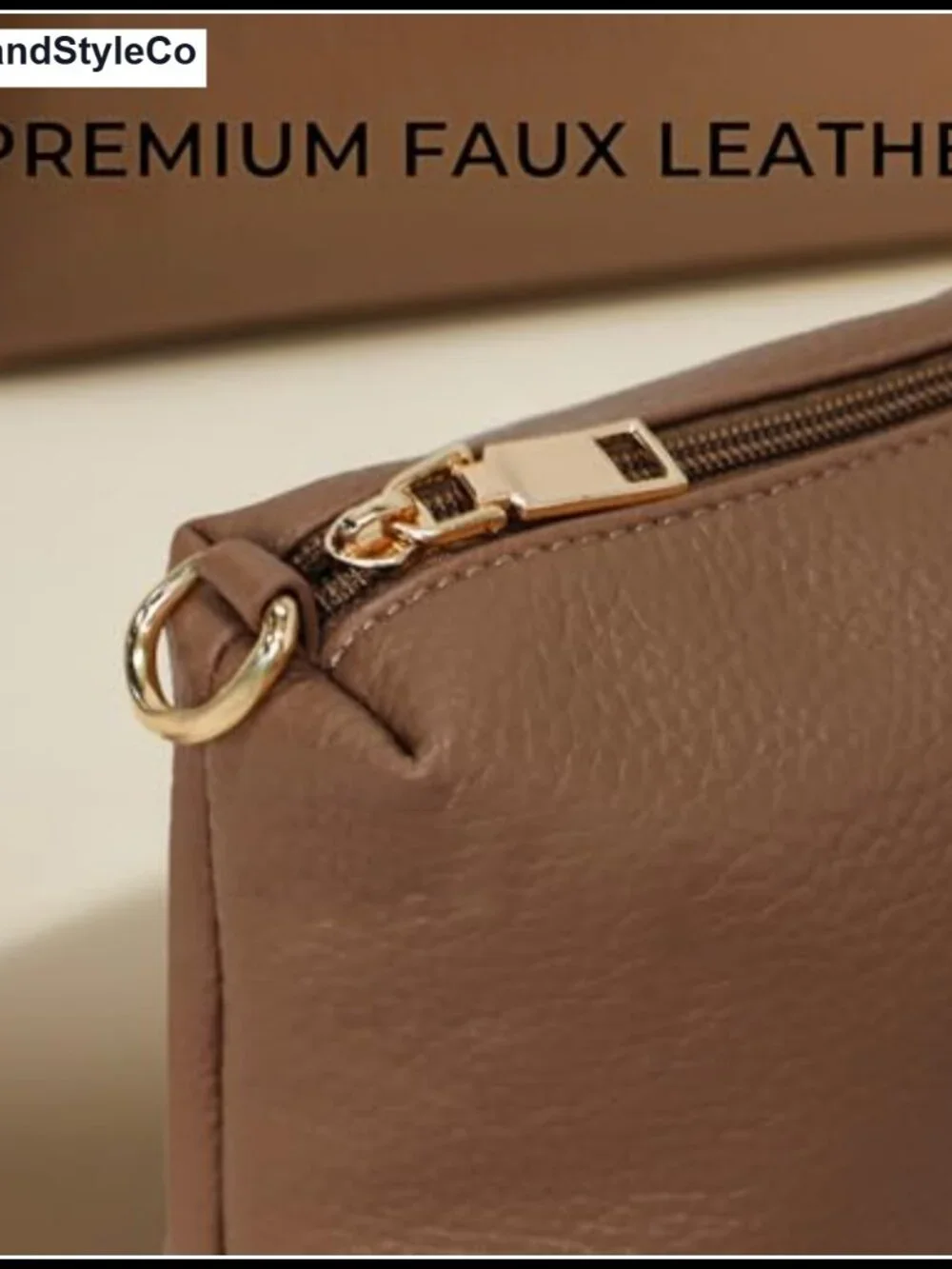 Faux Leather Satchel Handbag for Women with Adjustable Shoulder Strap
